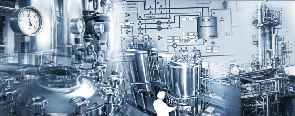 Production plants in the chemical and pharmaceutical industry